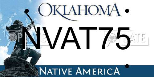 NVAT75 Oklahoma License Plate