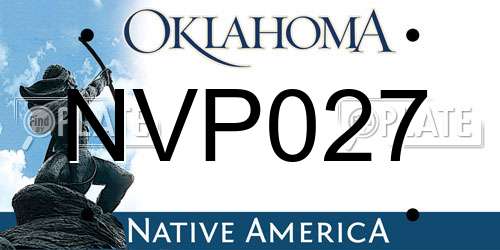 NVP027 Oklahoma License Plate