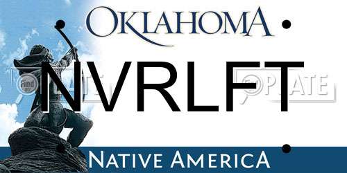 NVRLFT Oklahoma License Plate