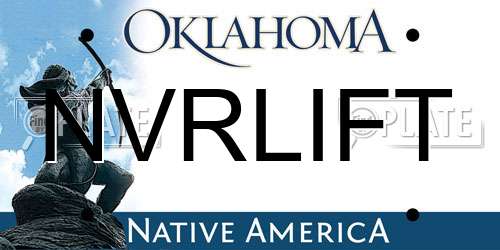 NVRLIFT Oklahoma License Plate
