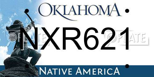 NXR621 Oklahoma License Plate