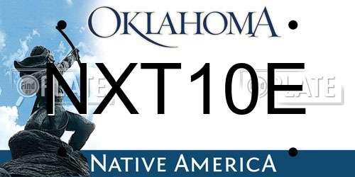 NXT10E Oklahoma License Plate