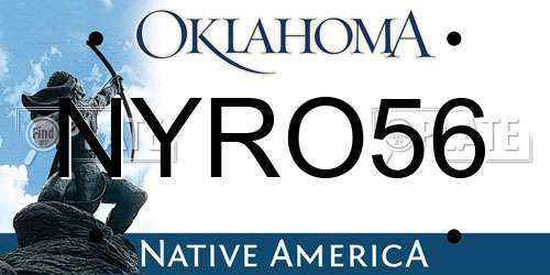 NYRO56 Oklahoma License Plate
