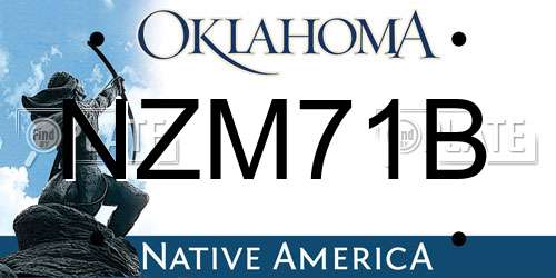 NZM71B Oklahoma License Plate