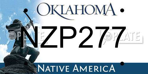 NZP277 Oklahoma License Plate