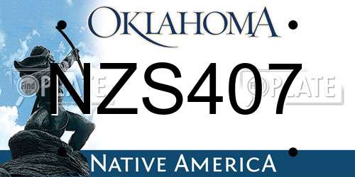 NZS407 Oklahoma License Plate
