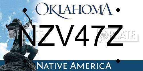 NZV47Z Oklahoma License Plate