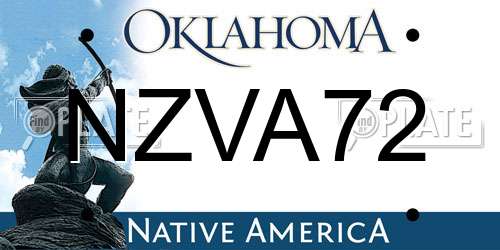 NZVA72 Oklahoma License Plate