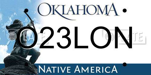 O23LON Oklahoma License Plate