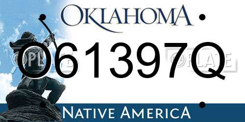 O61397Q Oklahoma License Plate