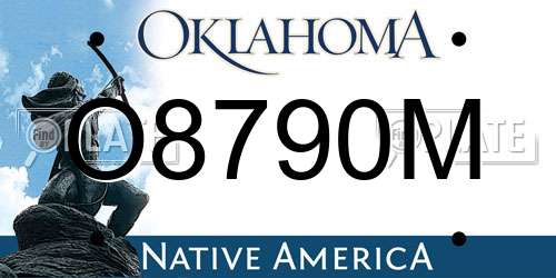 O8790M Oklahoma License Plate