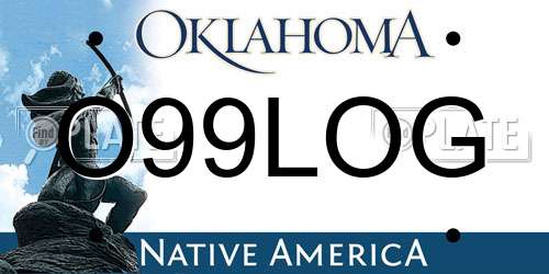 O99LOG Oklahoma License Plate