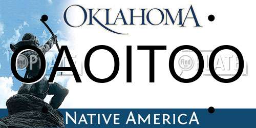 OAOITOO Oklahoma License Plate