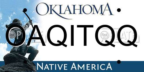OAQITQQ Oklahoma License Plate