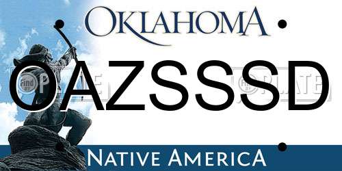 OAZSSSD Oklahoma License Plate