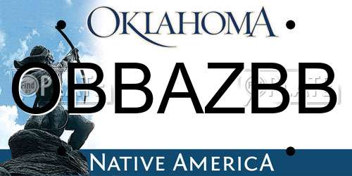 OBBAZBB Oklahoma License Plate