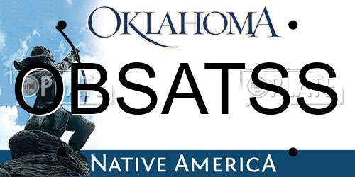 OBSATSS Oklahoma License Plate