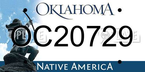 OC20729 Oklahoma License Plate