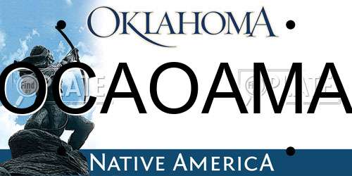 OCAOAMA Oklahoma License Plate