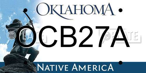 OCB27A Oklahoma License Plate