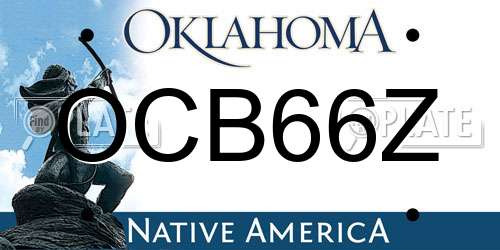 OCB66Z Oklahoma License Plate