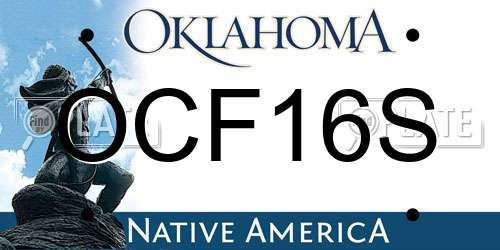 OCF16S Oklahoma License Plate