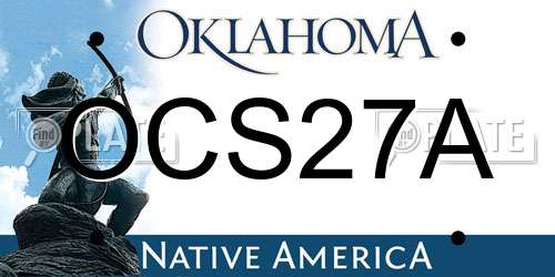 OCS27A Oklahoma License Plate