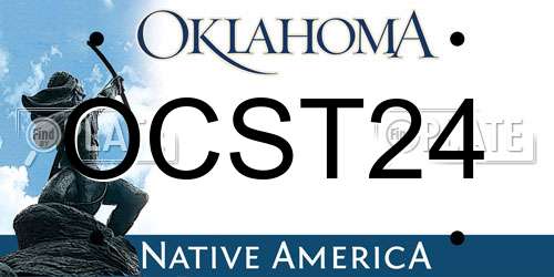 OCST24 Oklahoma License Plate
