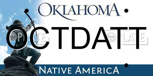 OCTDATT Oklahoma License Plate