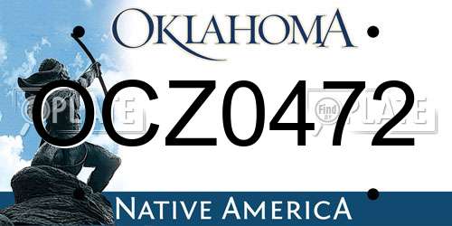OCZ0472 Oklahoma License Plate