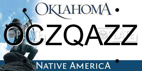 OCZQAZZ Oklahoma License Plate