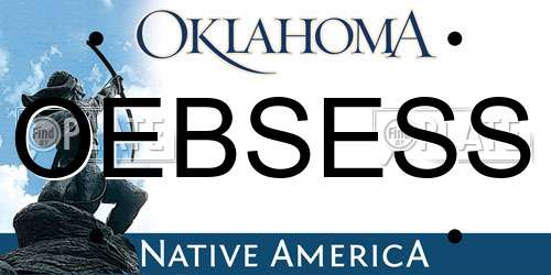 OEBSESS Oklahoma License Plate
