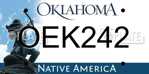 OEK242 Oklahoma License Plate