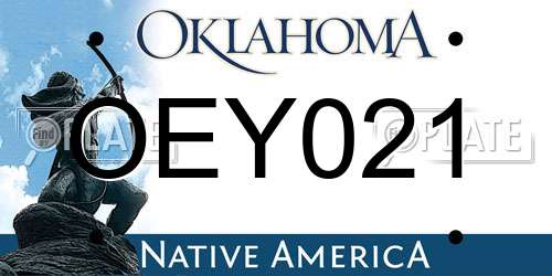 OEY021 Oklahoma License Plate