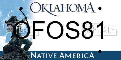 OFOS81 Oklahoma License Plate