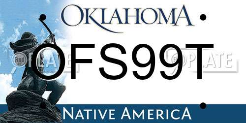 OFS99T Oklahoma License Plate