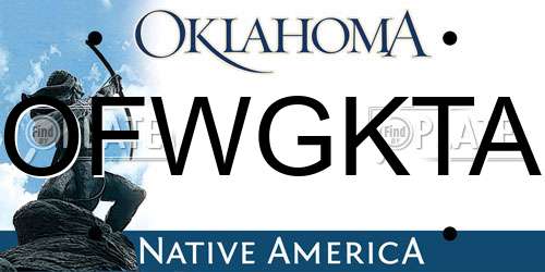 OFWGKTA Oklahoma License Plate