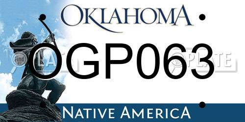 OGP063 Oklahoma License Plate