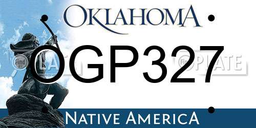 OGP327 Oklahoma License Plate