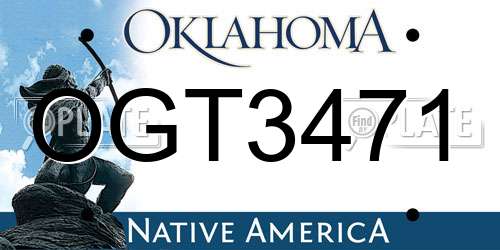 OGT3471 Oklahoma License Plate