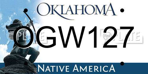 OGW127 Oklahoma License Plate