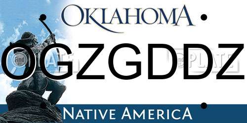OGZGDDZ Oklahoma License Plate