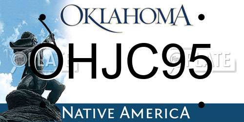 OHJC95 Oklahoma License Plate