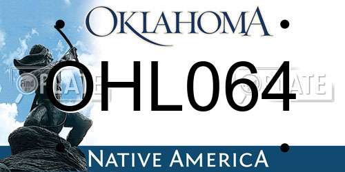 OHL064 Oklahoma License Plate