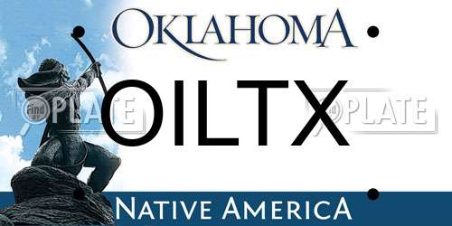 OILTX Oklahoma License Plate