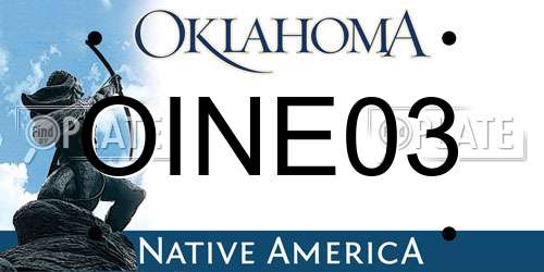 OINE03 Oklahoma License Plate