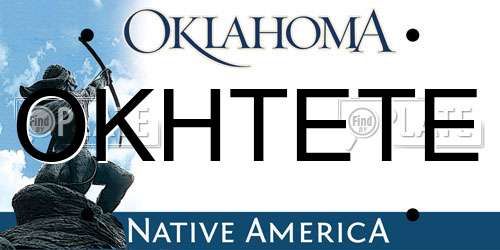 OKHTETE Oklahoma License Plate