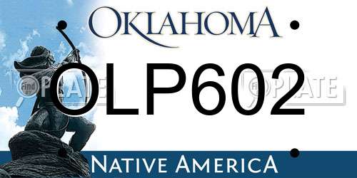 OLP602 Oklahoma License Plate