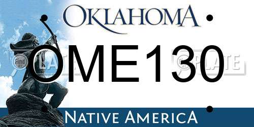 OME130 Oklahoma License Plate