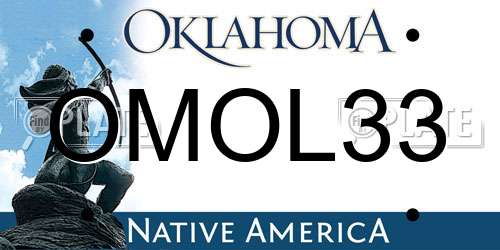 OMOL33 Oklahoma License Plate